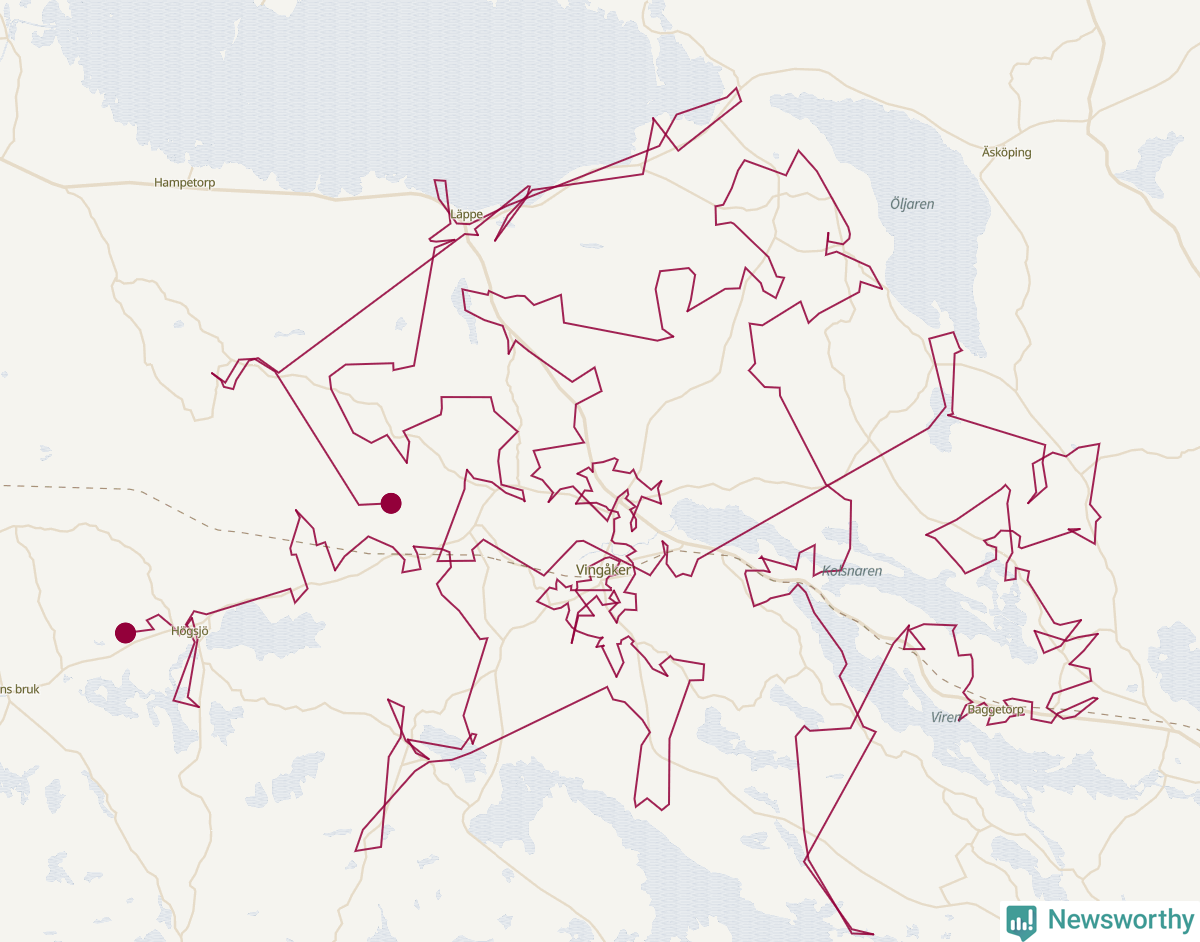 Karta över tomtens bästa resväg