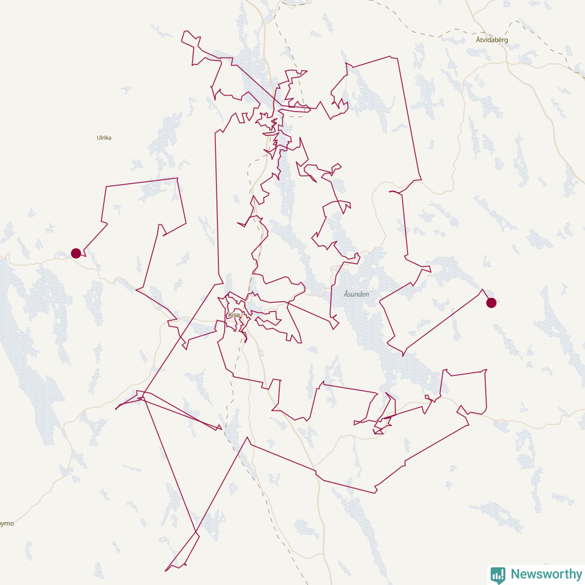 Karta över tomtens bästa resväg
