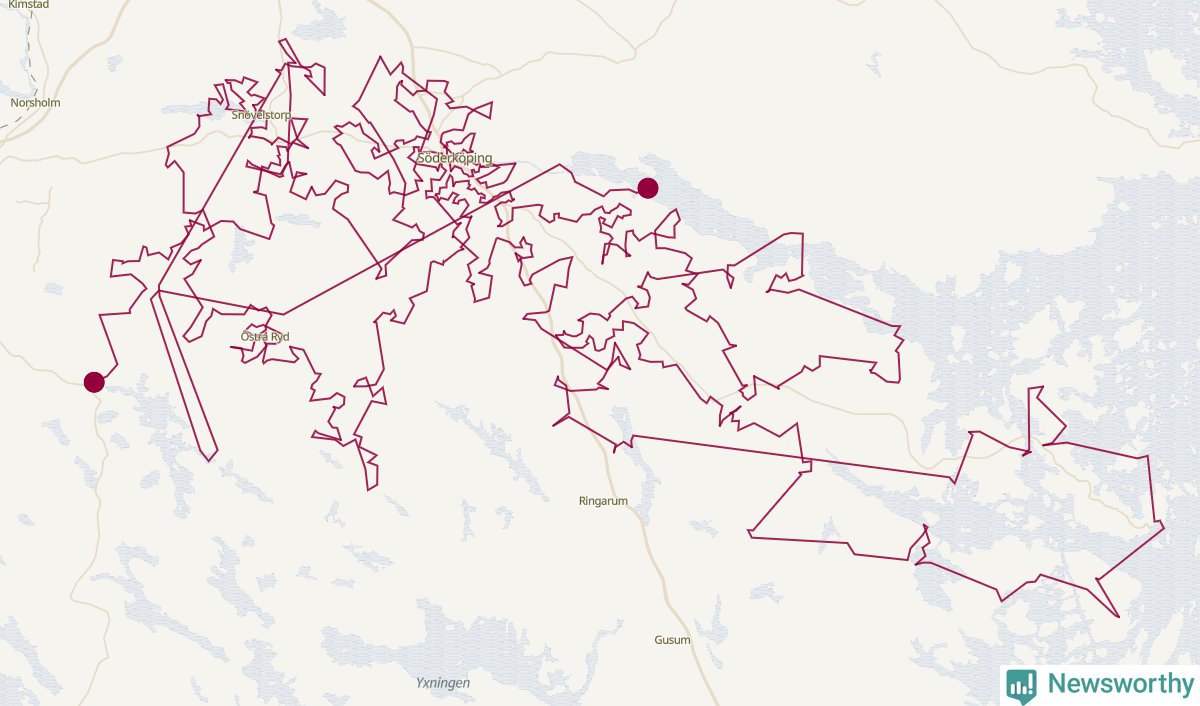Karta över tomtens bästa resväg