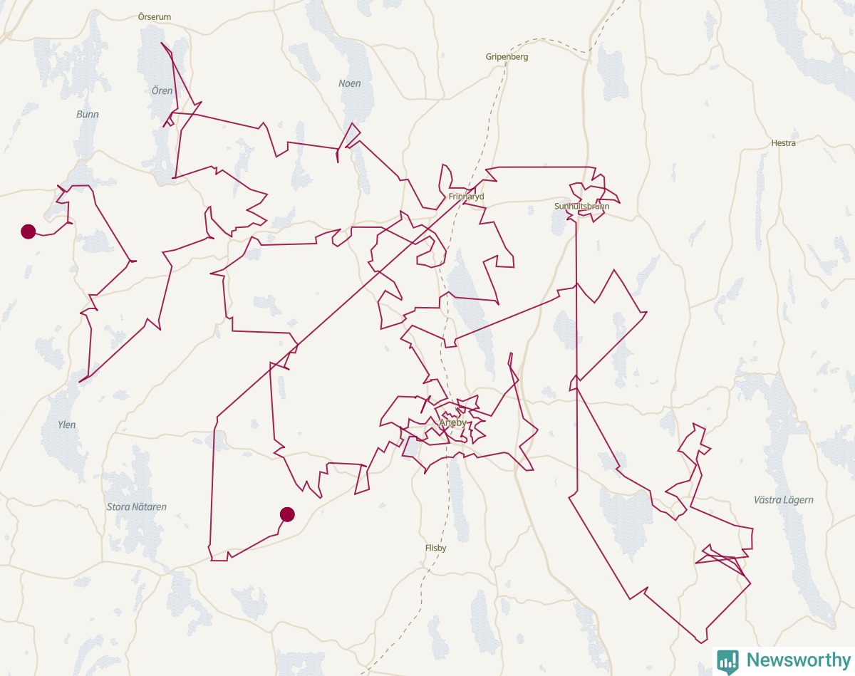 Karta över tomtens bästa resväg