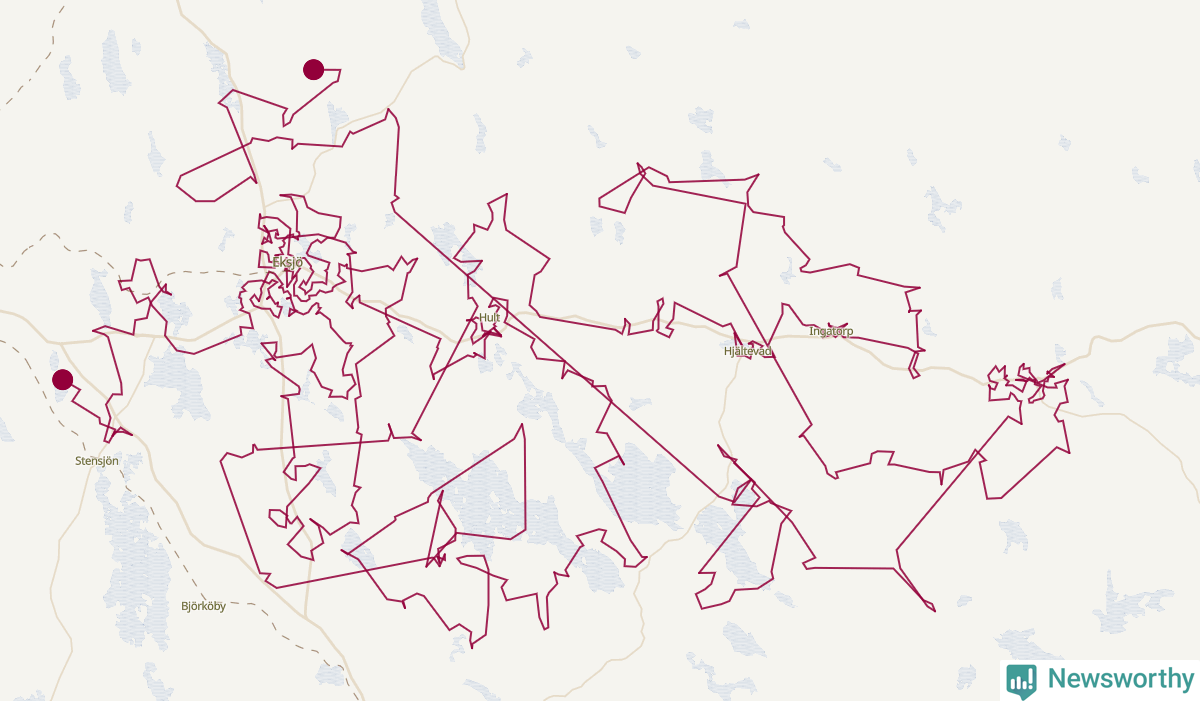 Karta över tomtens bästa resväg