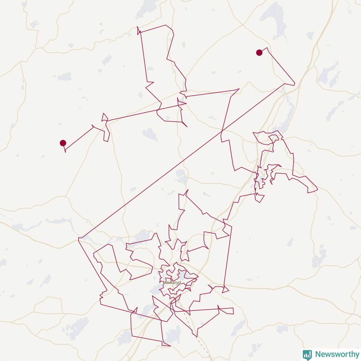 Karta över tomtens bästa resväg