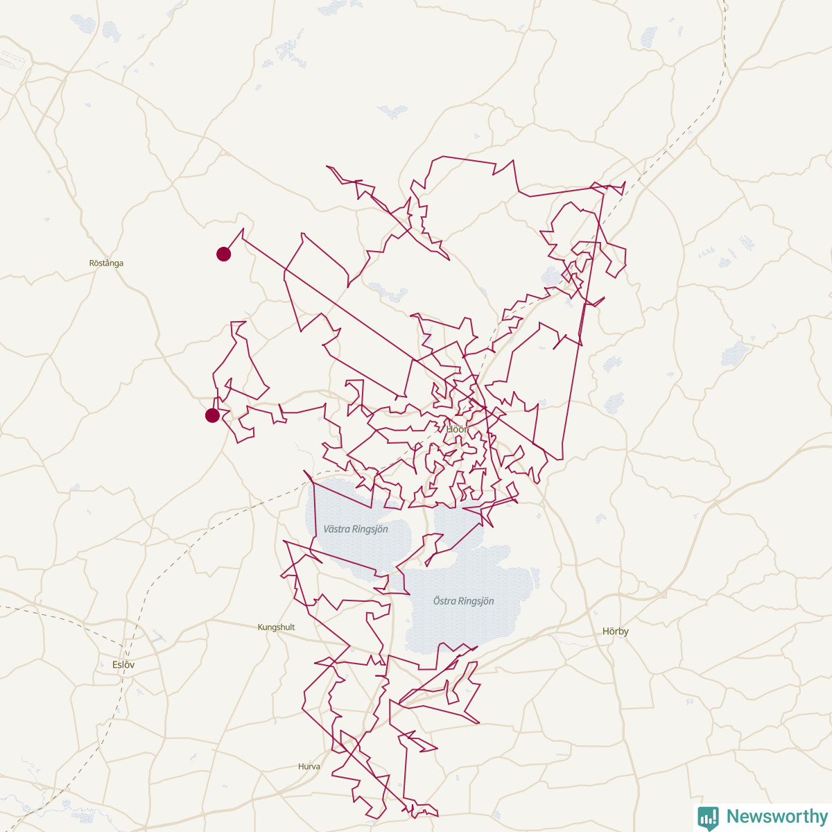 Karta över tomtens bästa resväg
