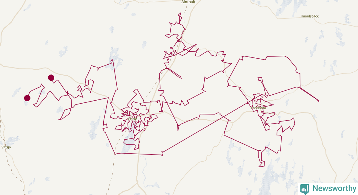 Karta över tomtens bästa resväg