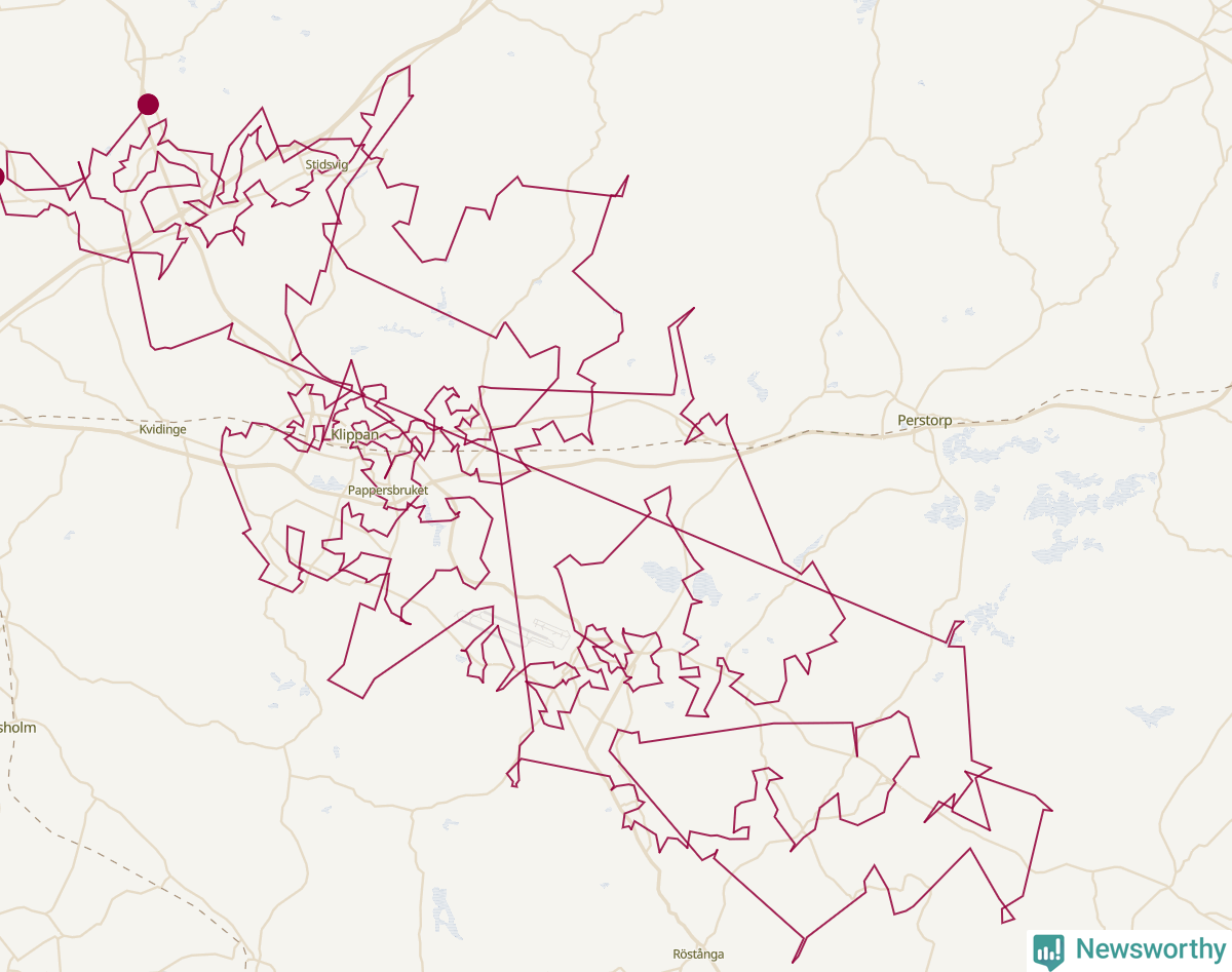 Karta över tomtens bästa resväg