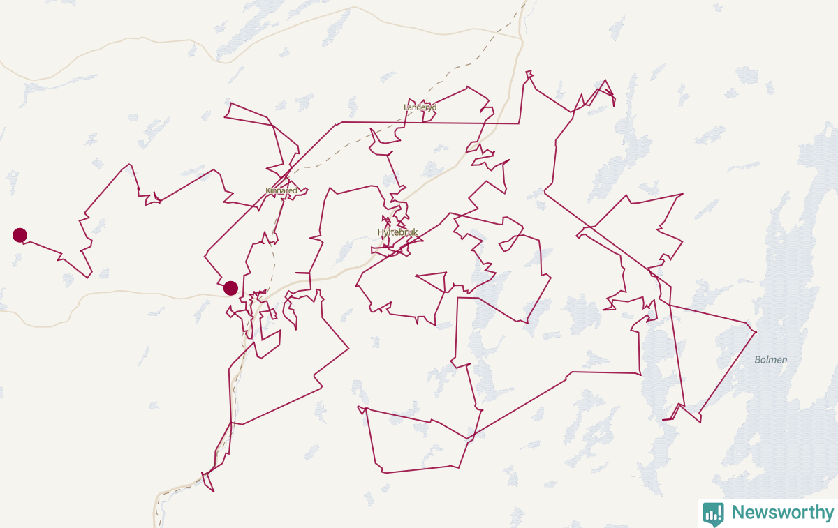 Karta över tomtens bästa resväg