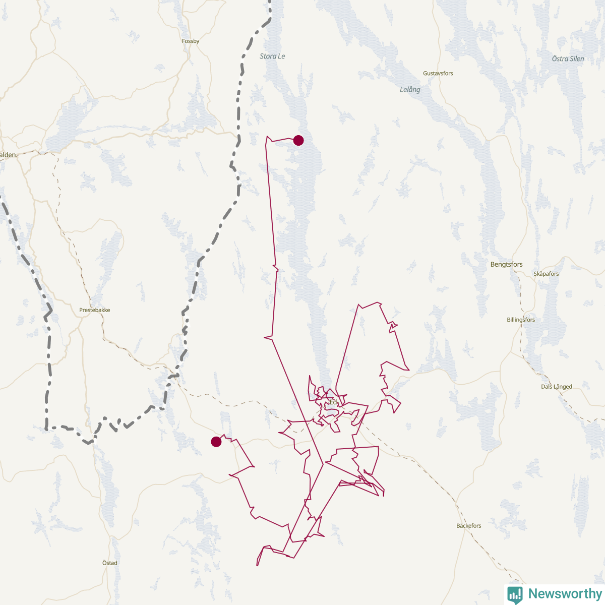 Karta över tomtens bästa resväg