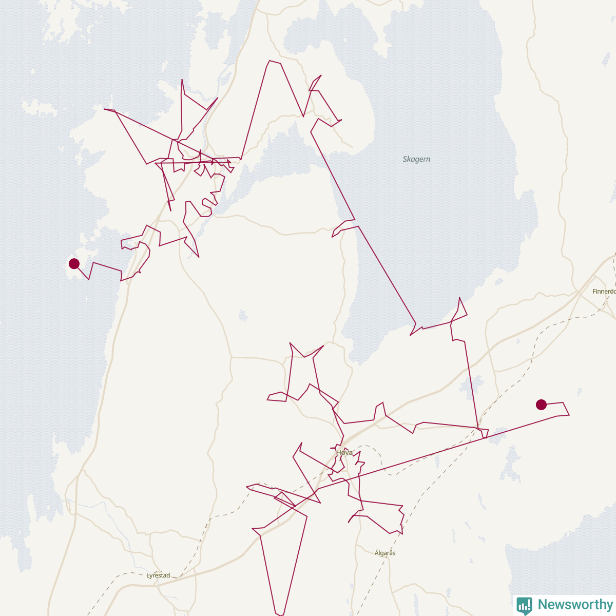 Karta över tomtens bästa resväg