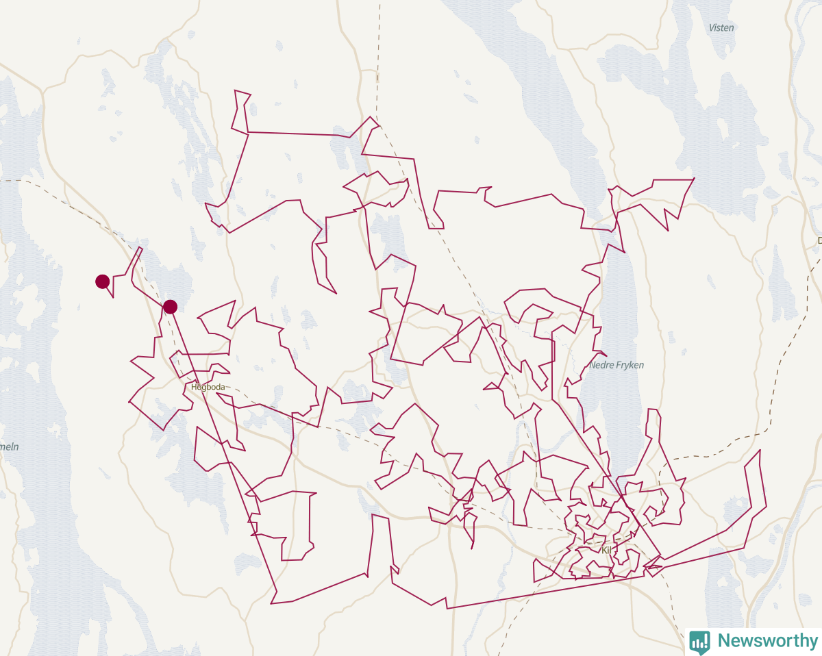 Karta över tomtens bästa resväg