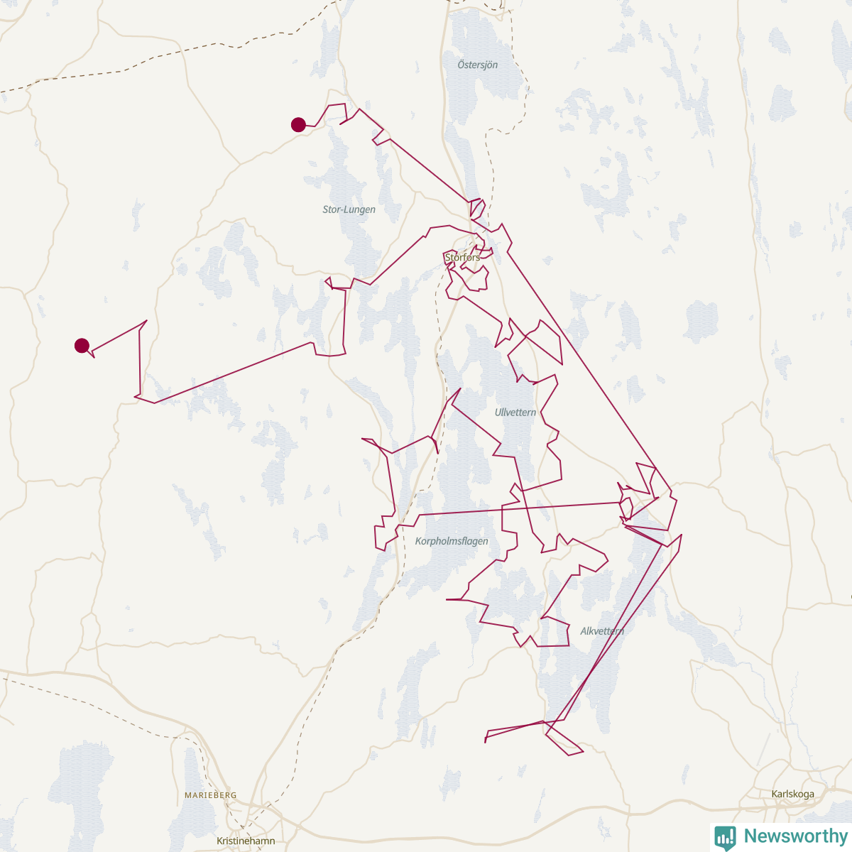 Karta över tomtens bästa resväg