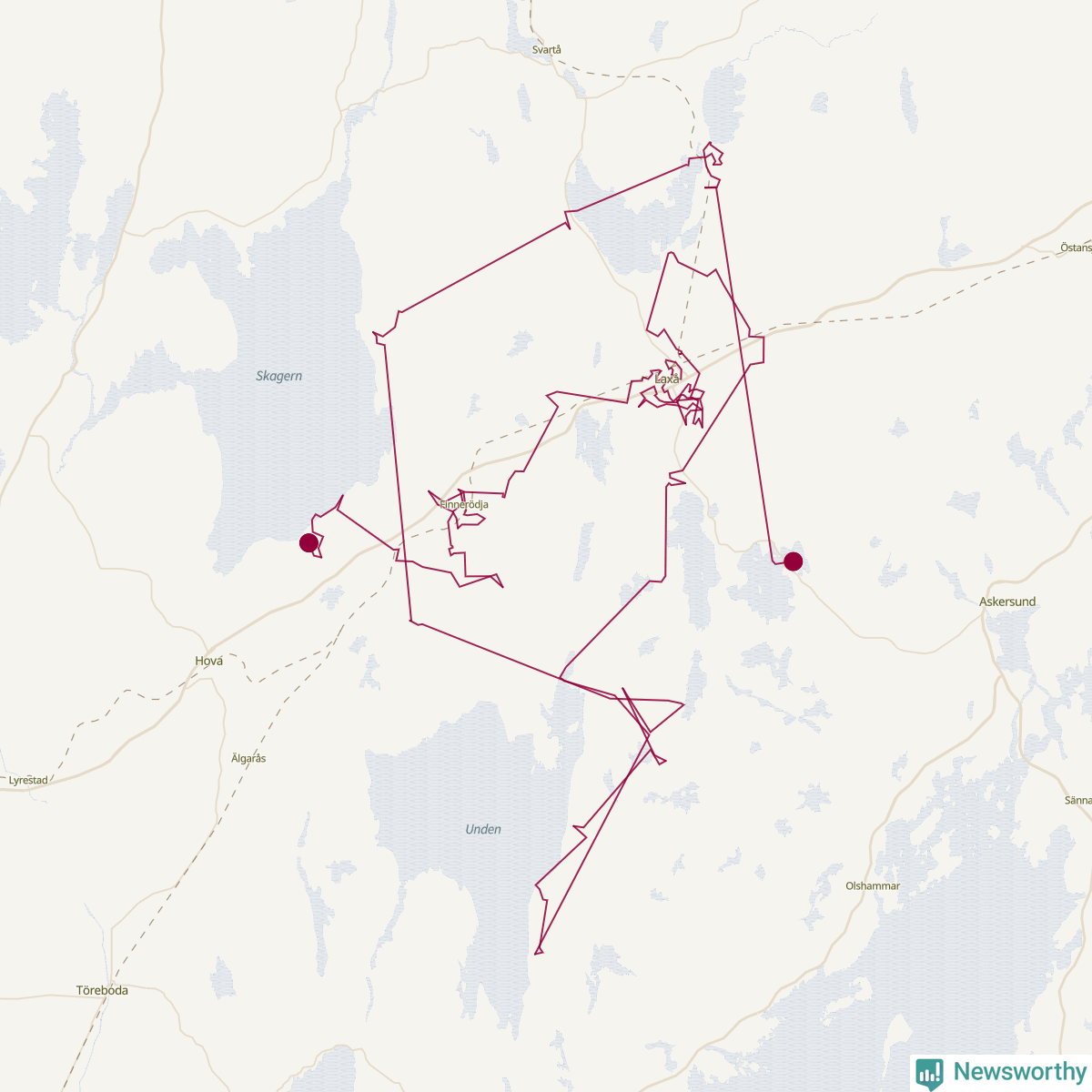 Karta över tomtens bästa resväg