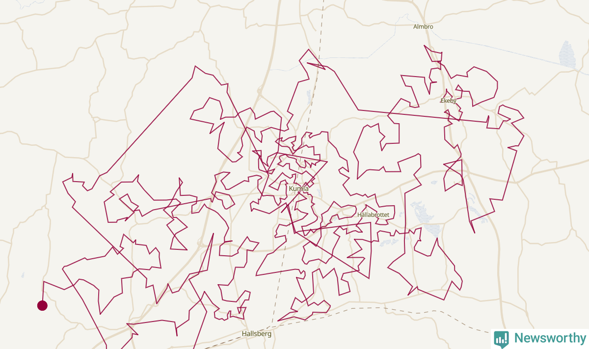Karta över tomtens bästa resväg