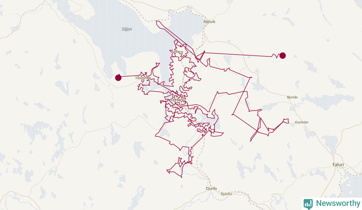 Karta över tomtens bästa resväg