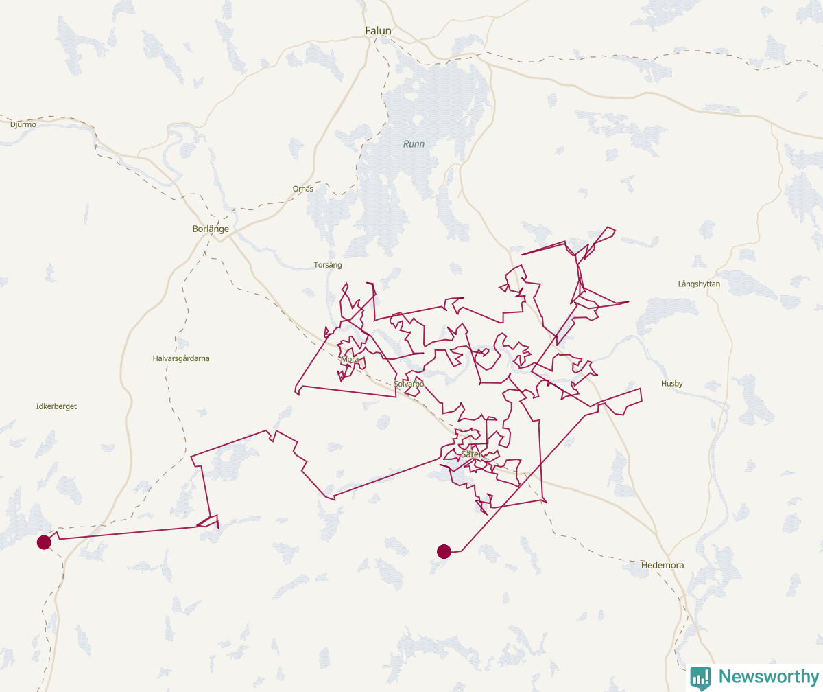 Karta över tomtens bästa resväg