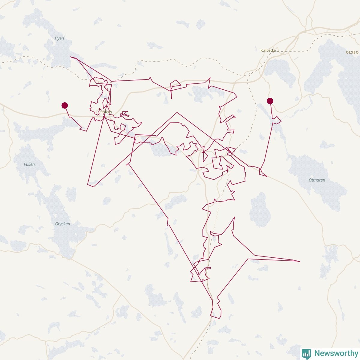 Karta över tomtens bästa resväg