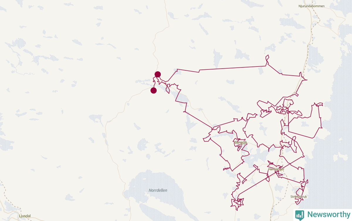 Karta över tomtens bästa resväg