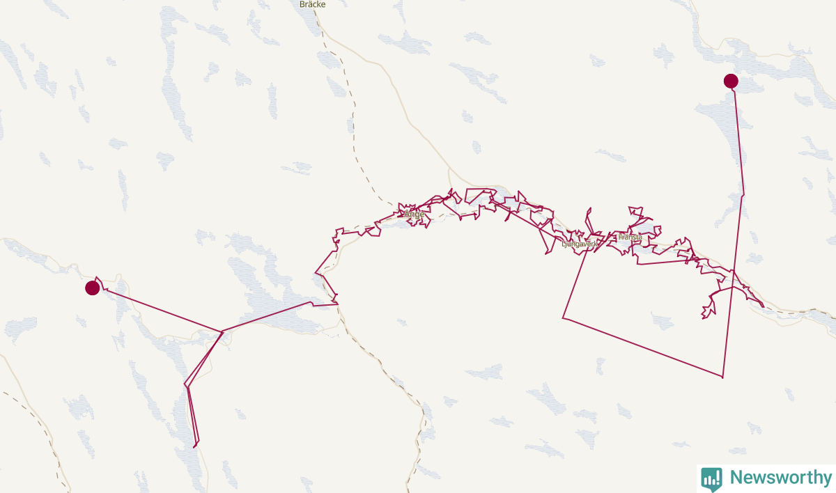 Karta över tomtens bästa resväg