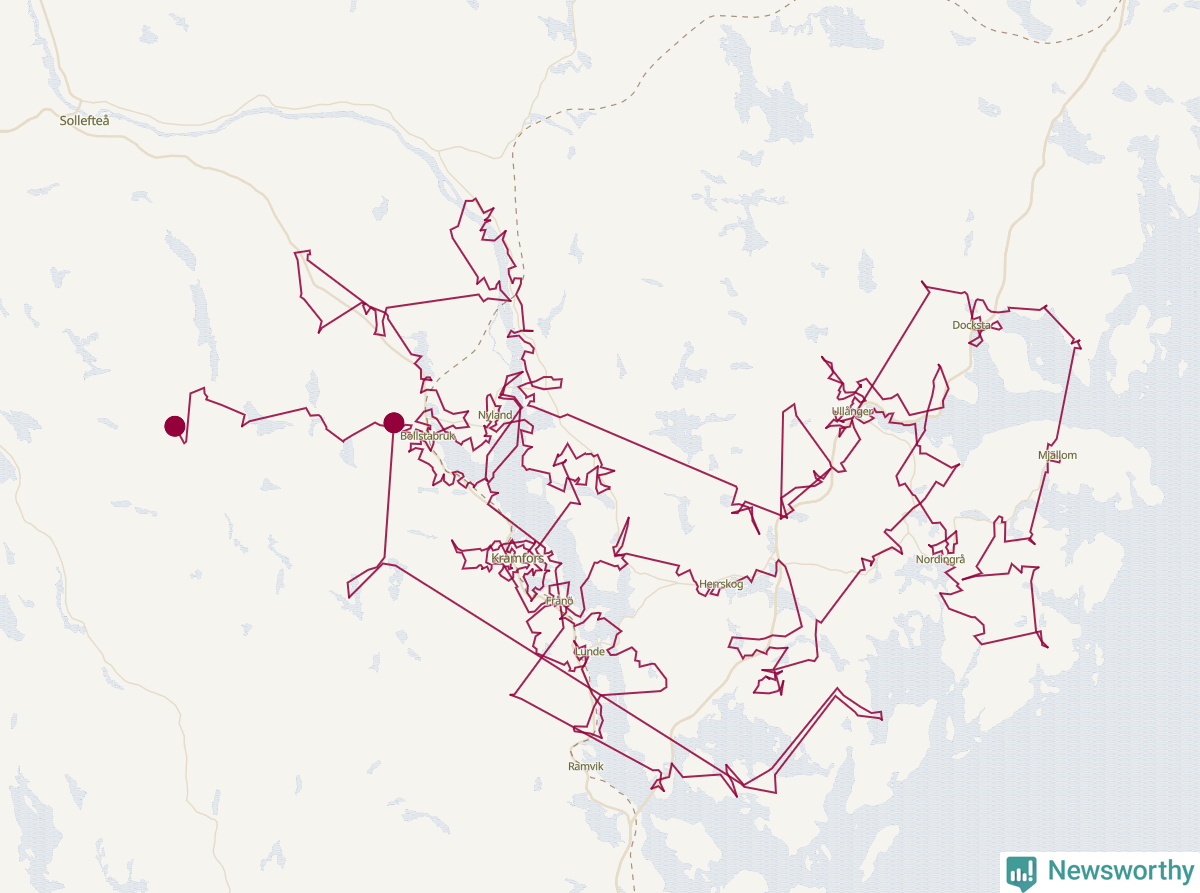 Karta över tomtens bästa resväg