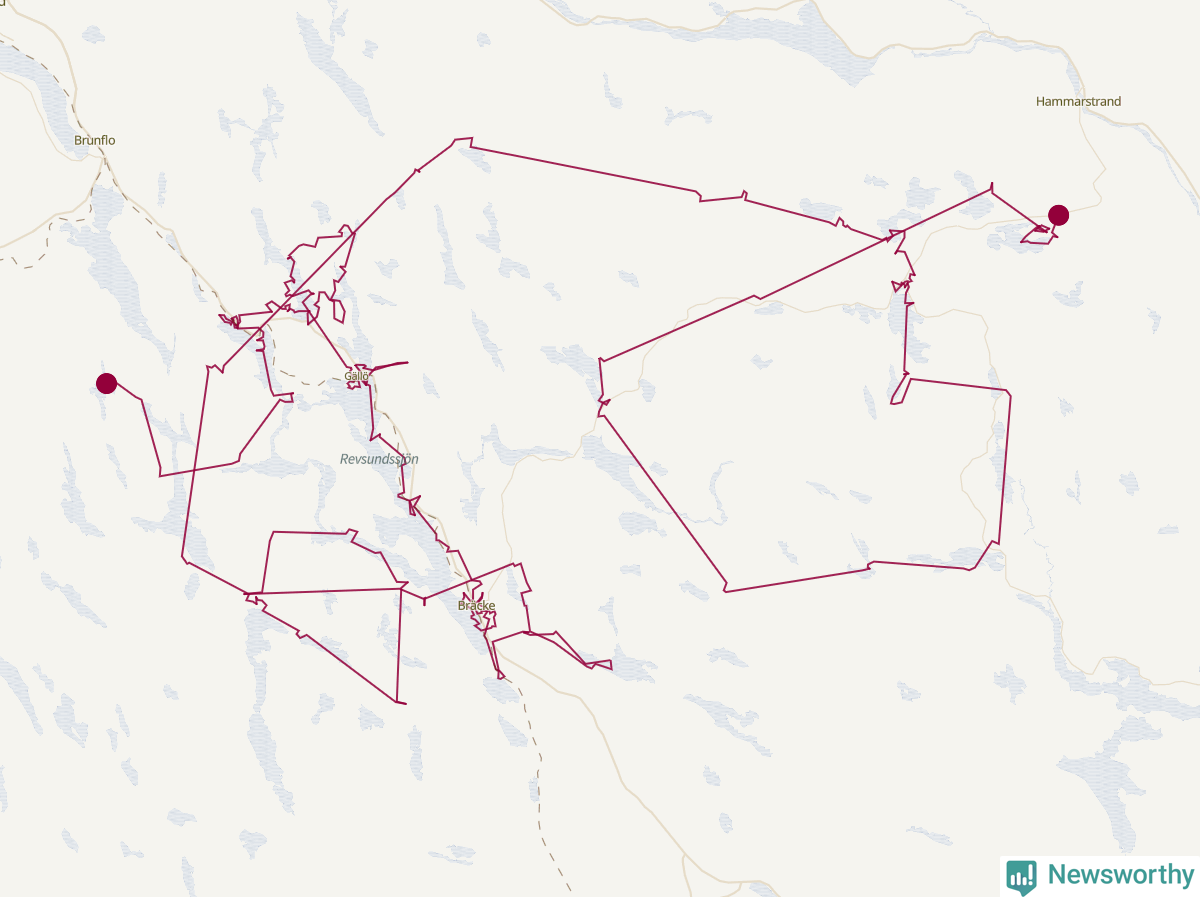 Karta över tomtens bästa resväg