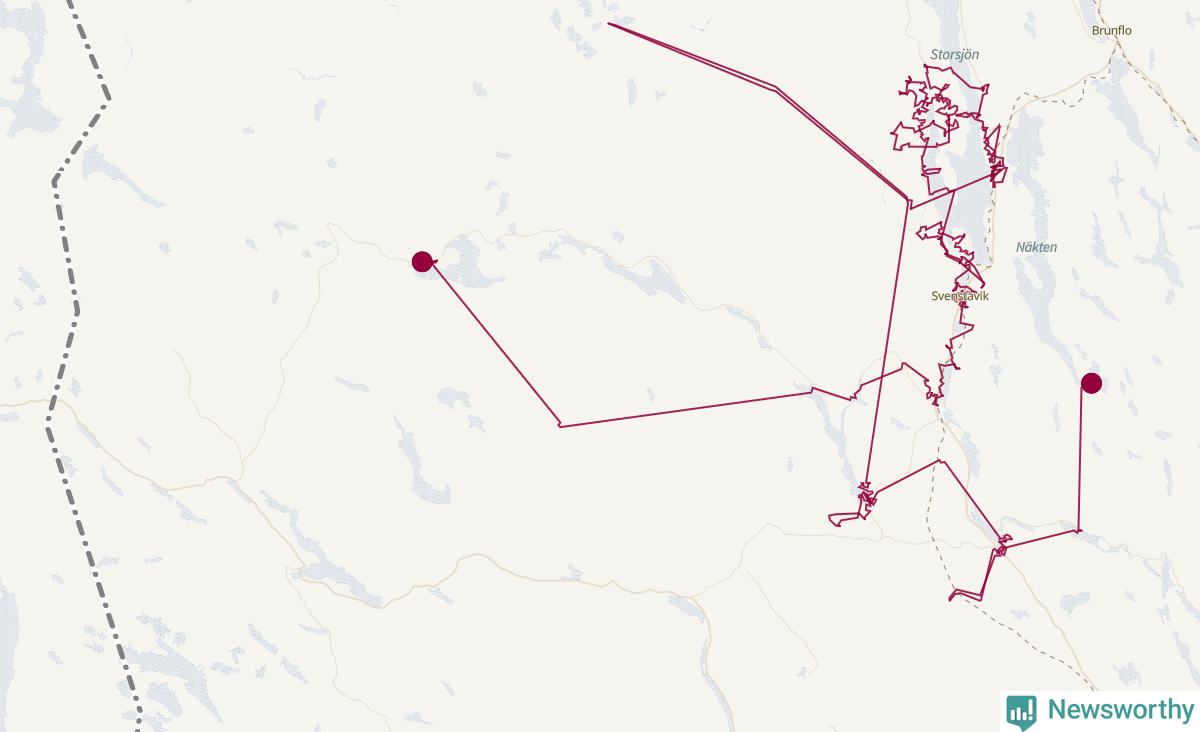 Karta över tomtens bästa resväg