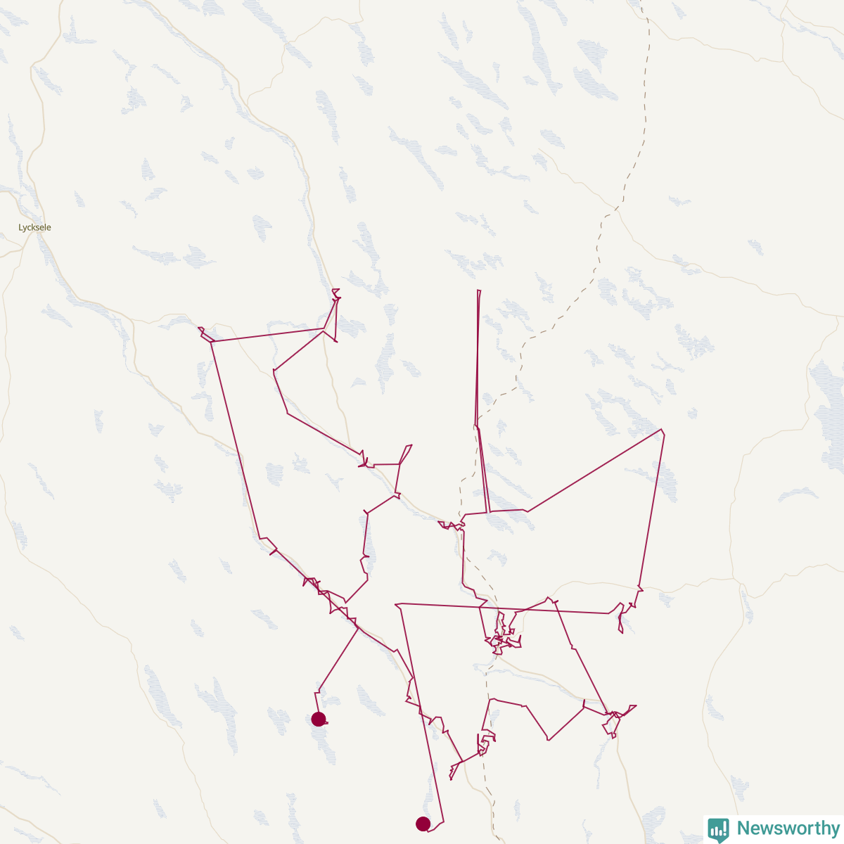 Karta över tomtens bästa resväg