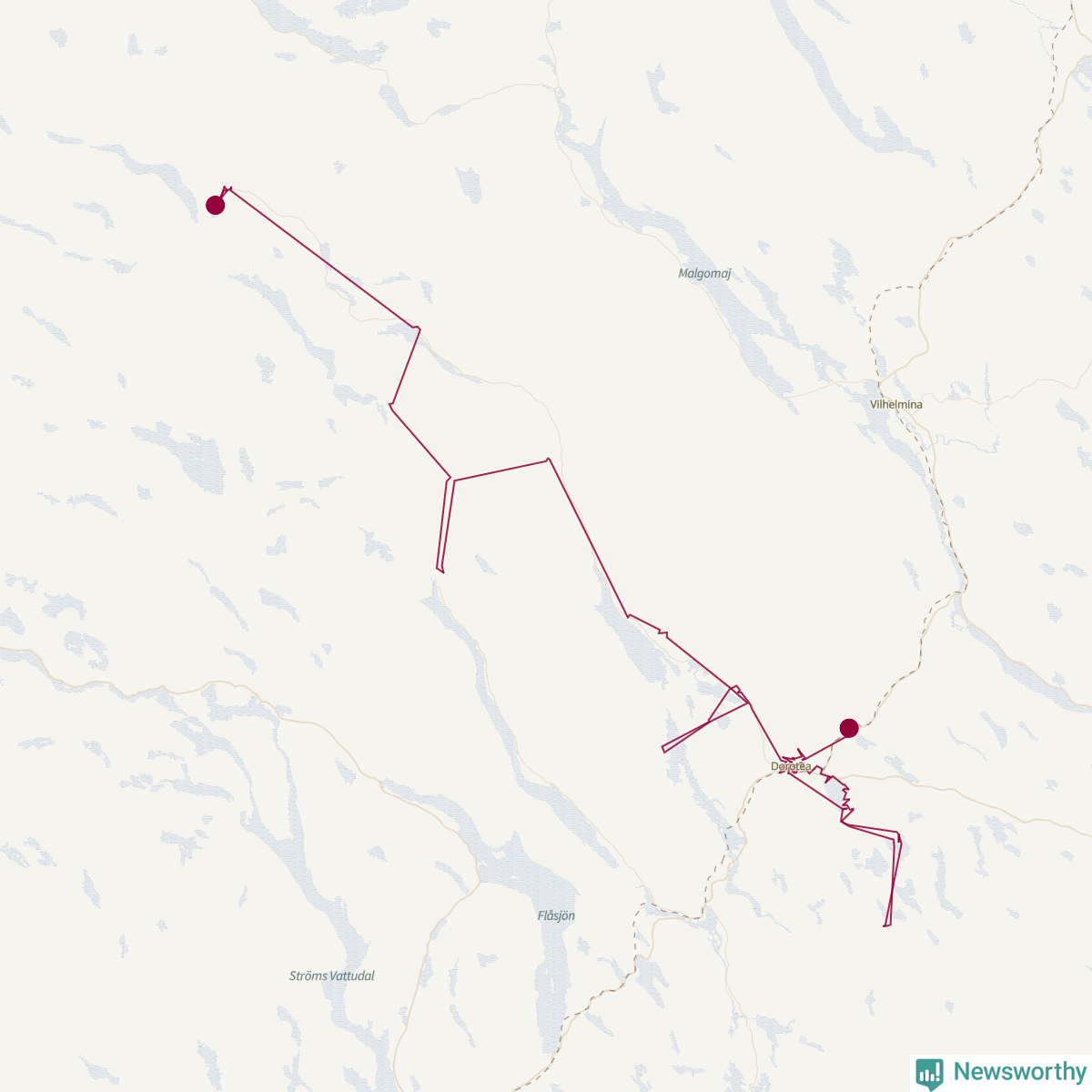 Karta över tomtens bästa resväg