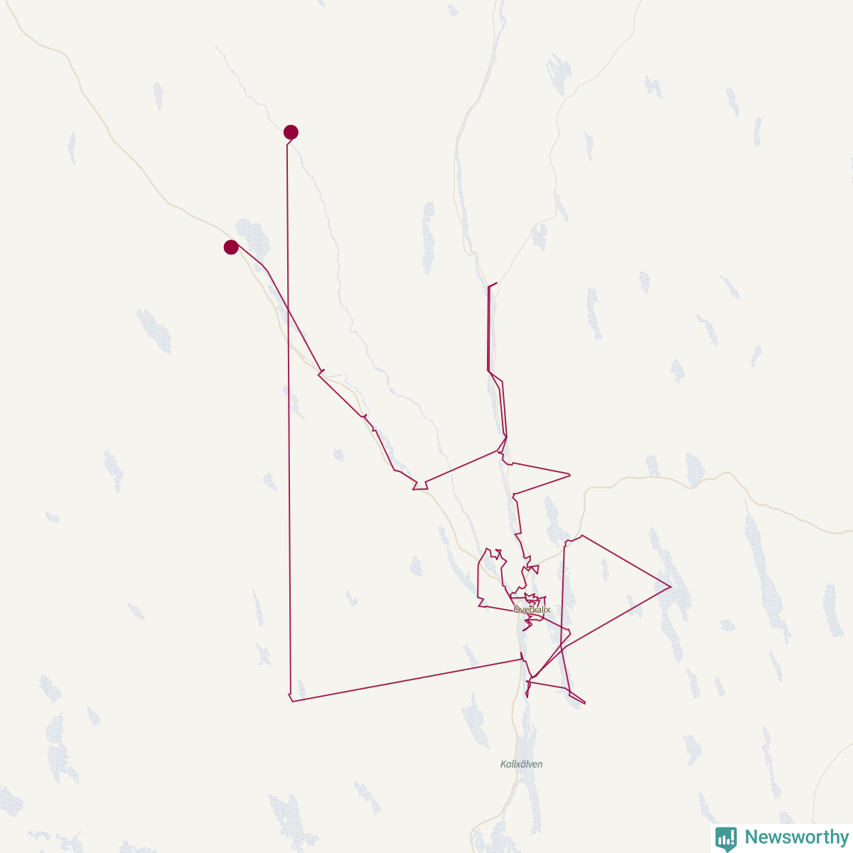 Karta över tomtens bästa resväg