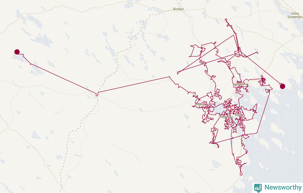 Karta över tomtens bästa resväg